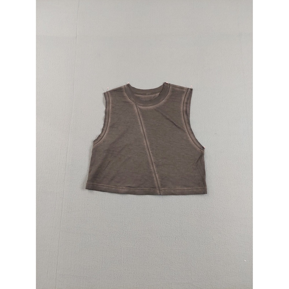 Lululemon Athletic Tank Top S Washed Brown Cropped Sleeveless Comfort Activewear